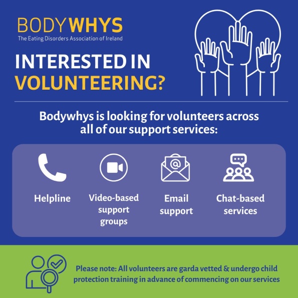 Bodywhys (The Eating Disorders Association of Ireland): Volunteer Opportunities